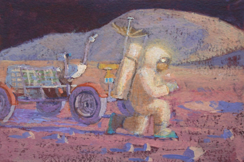 Illustration for article titled Lunar Dreams: 40 Classic Moon Exploration Paintings